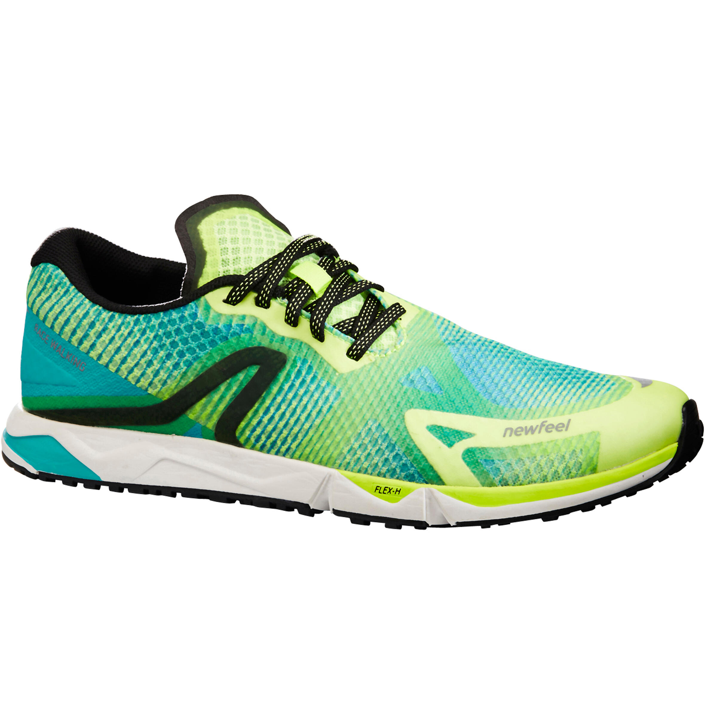 Newfeel Schoenen voor snelwandelen RW 900 geel blauw Schoenen